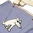 Designer Tote Bag - "Teddy the Dog" Canvas Tote Bag - Blue Jean
