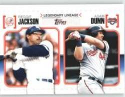 2010 Topps Legendary Lineage #LL13 Reggie Jackson / Adam Dunn - New York Yankees / Washington Nationals (Baseball Cards)