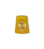 31kobumLTmL. SL160  14k Solid Gold Shiny Oval CZ Set Yellow Jade Pendant