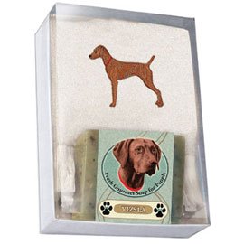 Single Gift Box with Vizsla Soap and Towel