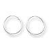 14k White Gold EndleSterling SilverHoop Earrings