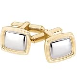 14.00X16.00 Mm 14K White/Yellow Gold Two Tone Cuff Link