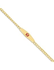 14k Yellow Gold 7in Medical Jewelry Bracelet. Metal Wt- 6g