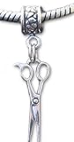 Scissors Hair Stylist Salon Sterling Silver Charm Bead for European Style Bead Bracelets