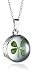 Jewelry : Sterling Silver Four Leaf Clover Locket, 18"
