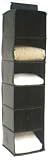 LEATHERETTE SWEATER ORGANISER - BLACK 30 X 30 X 122CM