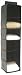 LEATHERETTE SWEATER ORGANISER - BLACK 30 X 30 X 122CM