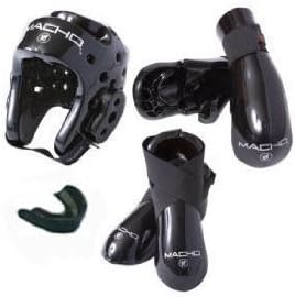 Macho Martial Arts - Dyna 5 Pc. Sparring Gear Set - Black