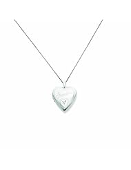 Genuine .925 Sterling Silver 20mm Grandma With Diamond Heart Locket 18 3.4 Grams. 100% Satisfaction Guaranteed.