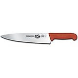 Victorinox Cutlery 10 inch Chef's Knife, Red Fibrox Handle
