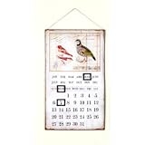 Patridge and Birds Metal Distressed Perpetual Calendar