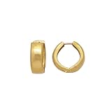 14K Yellow Gold Polished Huggie Earrings