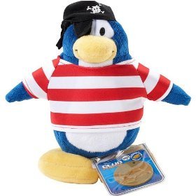 Disney Club Penguin 6.5 Inch Series 2 Plush Figure Shipmate (Includes Coin with Code!)