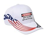 Warning: Math Teacher with an attitude Adult USA Flag Racing Flame Hat / Cap