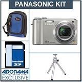 Panasonic Lumix DMC-ZS1 Digital Camera Kit. Silver - Refurbished - with 4GB SD Memory Card, Camera Case, Table Top Tripod