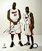 Signed Heat, Miami 8x10 By Shaq O'Neal and Dwyane Wade