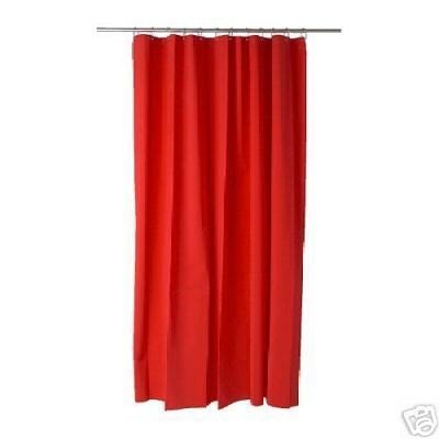 TEXTIL DUSCHVORHANG ROT 240x200 INKL. RINGE 240 BREIT x 200 HOCH