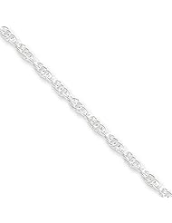 2.45mm, Sterling Silver, Loose Rope Chain, 18 inch