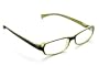 Zoom Trendy Rectangular Half-Eye Reader, Brown / Green Crystal, +2.50