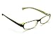 Zoom Trendy Rectangular Half-Eye Reader, Brown / Green Crystal, +2.50