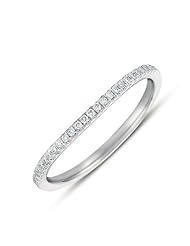 14K White Gold 0.11cttw Round Diamond Ring Band
