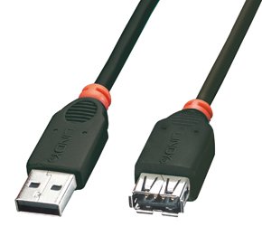 Childrens Toyshop  Electronics : LINDY 3m USB 2.0 Extension Cable - Type A Male to Female, Black