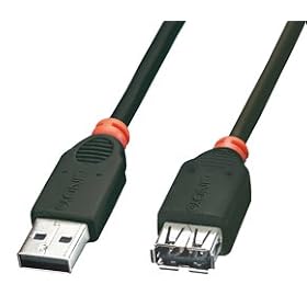 Lindy - 31857 - Rallonge USB 2.0 type A M/F - 5 m - Noir