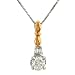 Round and Baguette Diamond Pendant .42cttw (Chn sep)