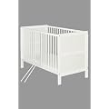 Babybett | Gitterbett | "NILS" | 140x70 | WEISS | umbaubar zum Juniorbett