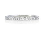 Diamond Antique Style 18k White Gold Wedding Band Ring