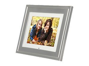 Pandigital PAN8003M01 8-Inch Digital Picture Frame with 2 Interchangeable Black and Brushed Silver Frame