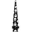 0 Gauge Black White Skulls Acrylic Taper