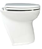 Jabsco 58020-1012 Marine Marine Deluxe Flush Slant Back Electric Toilet with Solenoid Valve (12-Volt, 25-Amp)