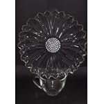 Vintage Hazel Atlas Clear Glass Sunflower Snack Plates with Cups Set of 6