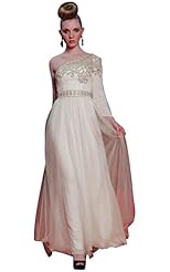 Floral Print Chiffon/Polyester Draped Lace Evening Dress/Prom Dress/Party Dress/Wedding Dress 