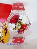  : Fashion Timepiece Garfield Watch : red jelly band