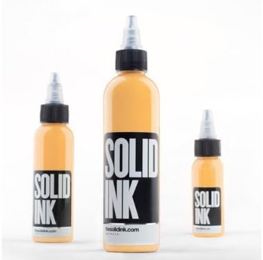 SOLID Tattoo Ink -PEACH ORANGE- 1oz Bottles -Tattoo Supplies-