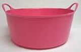 TubTrug SP15PK Shallow Pink Flex Tub, 15 Liter