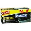 Glad ForceFlex Trash Drawstring-Black-25 ct, 30 Gal