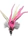 Pink & White Oktoberfest Hat Feather Edelweiss Medallion