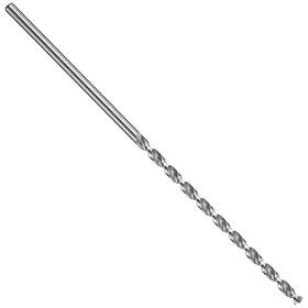 Precision Twist QC91P High Speed Steel Long Length Drill Bit, Uncoated (Bright) Finish, Round Shank, Parabolic Flute, 135 Degree Point Angle, #20 (Pack of 12)