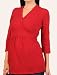 Motherhood Maternity: 3/4 Sleeve V-neck Faux Wrap Maternity T Shirt