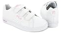Fila "Velcro Tennis" Girls Velcro Retro Tennis Shoes - White/Pink
