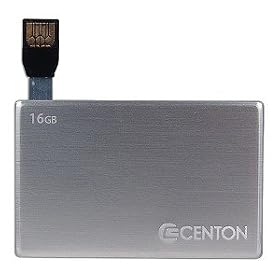 Centon DataStick Credit Card - USB flash drive - 16 GB - Hi-Speed USB - silver