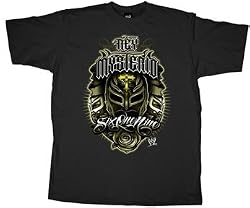 WWE Wrestling Rey Mysterio 619 Shield Black Mens T-Shirt Tee