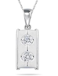 0.24 Cts Diamond Pendant in 18K White Gold