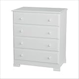 Kalani 4 Drawer Dresser in White Finish By Da Vinci Baby Furniture