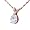 14K .75 CT Pear Shaped Diamond Pendant Color:White Gold