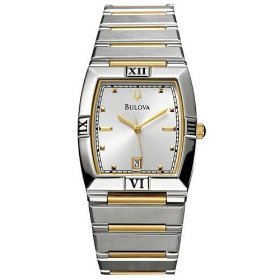 Bulova #98B003 Men's Two Tone Bracelet Dress Watch