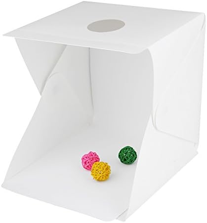 Folding Portable Mini Photography LED Lightbox Studio - Take Pictures, Suitbable for iPhone Samsang LG HTC Smartphone Digital or DSLR Camera